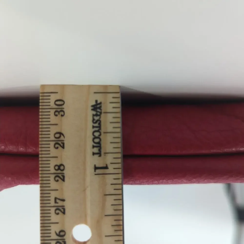 Osgoode Marley Bag Red Crossbody Leather Leaf Artisan